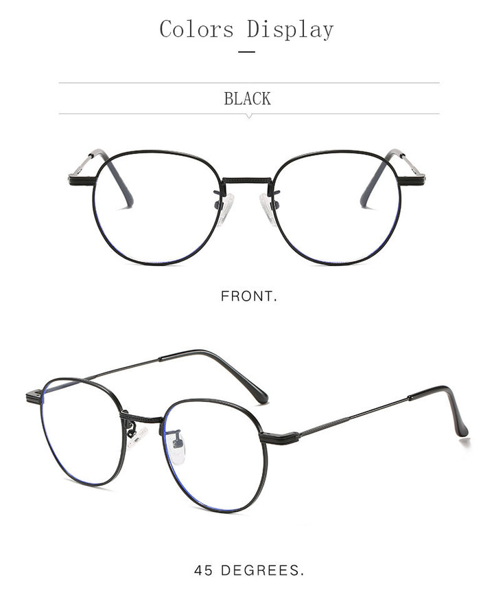 Hdcrafter Unisex Full Rim Round Titanium Frame Eyeglasses 6288 Full Rim Hdcrafter Eyeglasses