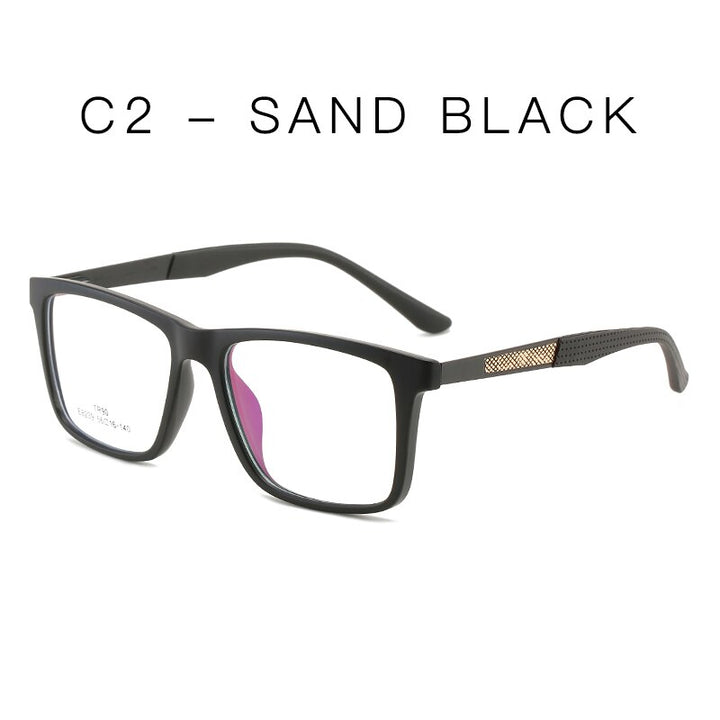 Handoer Unisex Full Rim Square Tr 90 Eyeglasses 8239 Full Rim Handoer C2