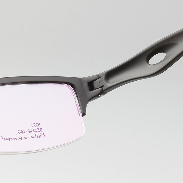 Men's Square Semi Rim Sports Eyeglasses N1077 Semi Rim Bclear