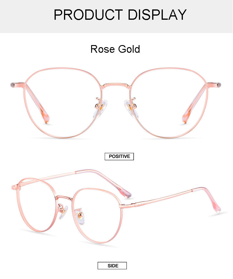 Hotony Unisex Full Rim Titanium Alloy Polygonal Frame Eyeglasses 80047 Full Rim Hotony