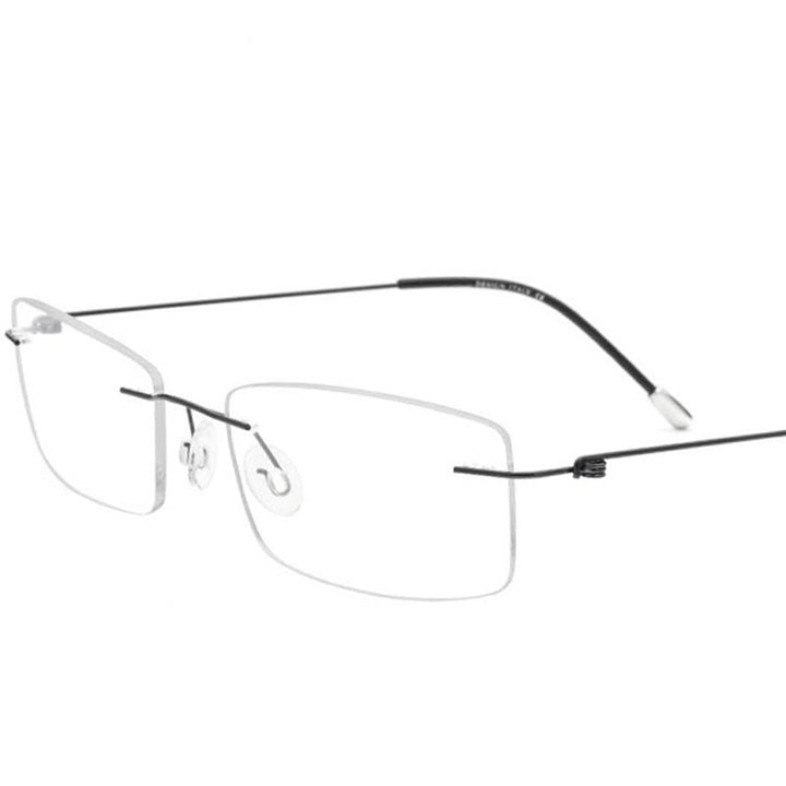 Hdcrafter Women's Rimless Rectangle Titanium Frame Eyeglasses P8361 Rimless Hdcrafter Eyeglasses