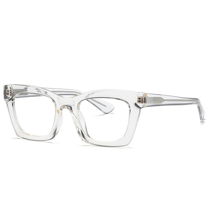 Gmei Women's Full Rim TR 90 Titanium Cat Eye Frame Eyeglasses 2016 Full Rim Gmei Optical C2 Transparent