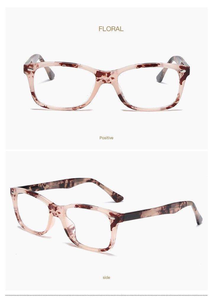 Hotony Women's Full Rim Square Acetate Frame Eyeglasses 2008 Full Rim Hotony