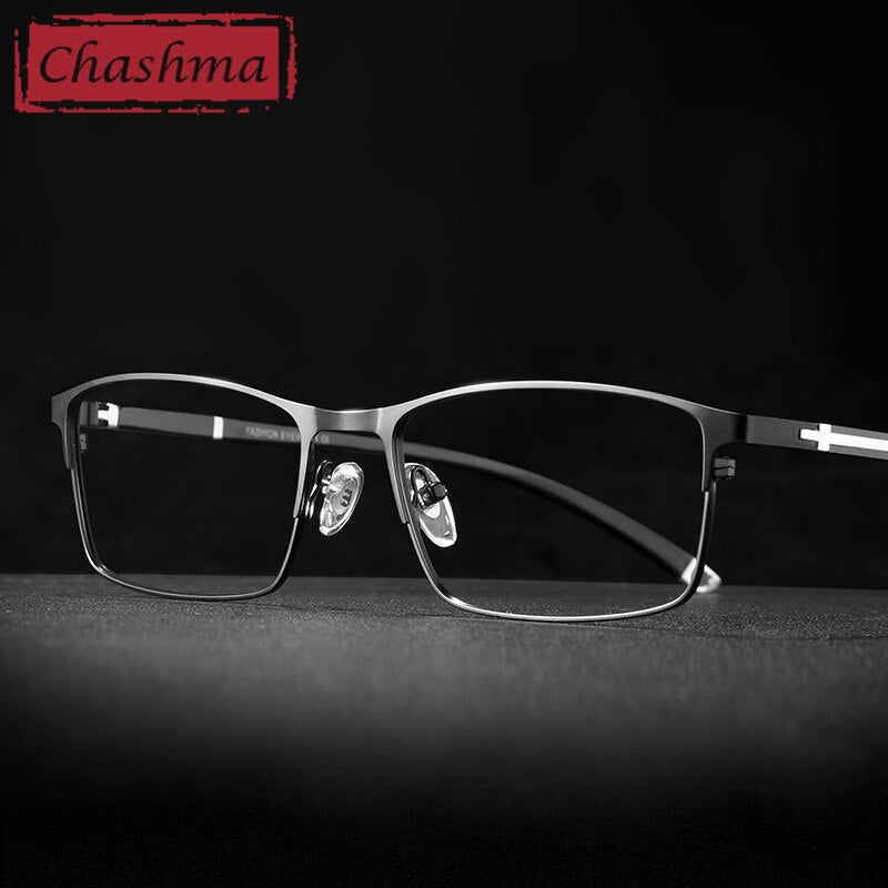 Chashma Men's Full Rim Square Eyeglasses 9211 Tr 90 Alloy Full Rim Chashma