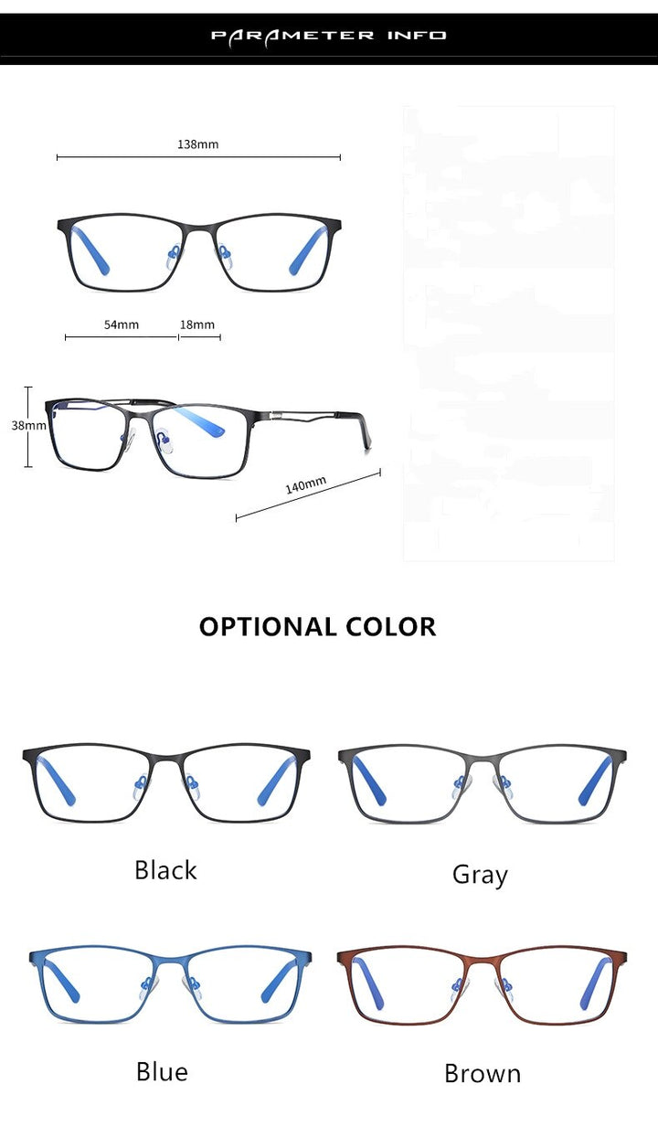 Yimaruili Men's Full Rim Alloy Frame Eyeglasses 5927 Full Rim Yimaruili Eyeglasses