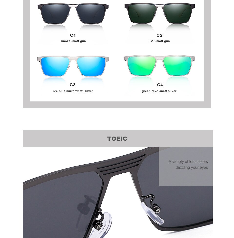 Yimaruili Unisex Full Rim Rectangular Bamboo/Wooden Frame Polarized Lens Sunglasses 8045 Sunglasses Yimaruili Sunglasses