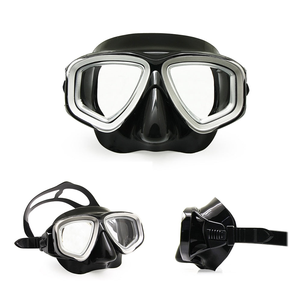 Enzodate Unisex Full Rim Polycarbonate Myopic Snorkel Goggles Goggles Enzodate