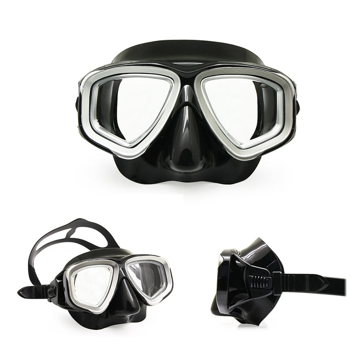 Enzodate Unisex Full Rim Polycarbonate Myopic Snorkel Goggles Goggles Enzodate
