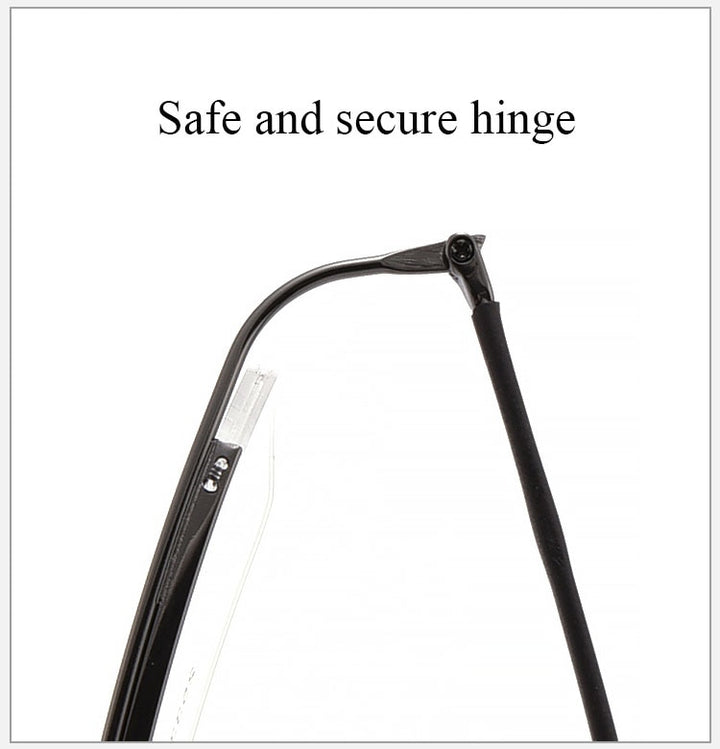 Bclear Men's Semi Rim Square Titanium Alloy Eyeglasses Sc2533 Semi Rim Bclear