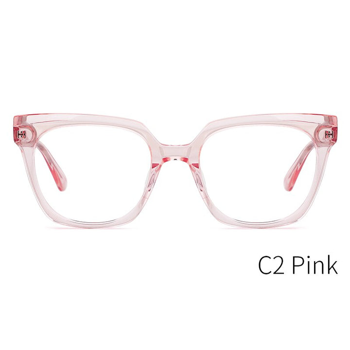 Kansept Women's Full Rim Cat Eye Acetate Alloy Frame Eyeglasses Me1202 Full Rim Kansept ME1202C2