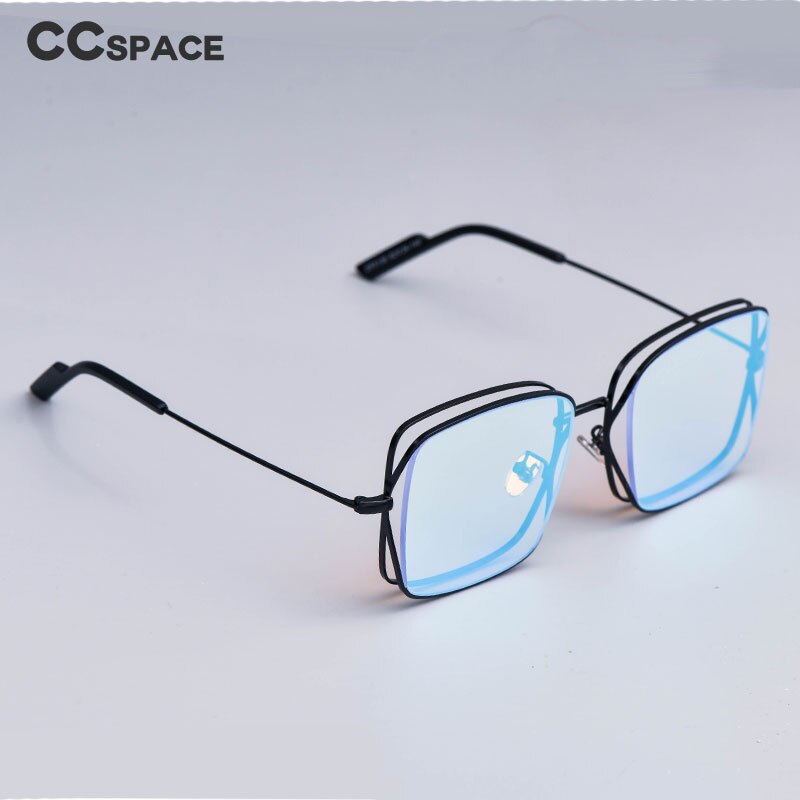 CCspace Women's Full Rim Square Alloy Frame Sunglasses 53019 Sunglasses CCspace