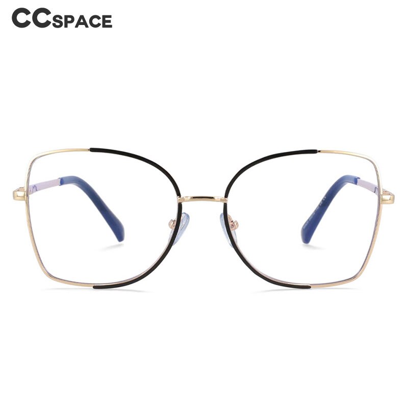 CCspace Unisex Semi Rim Square Alloy Frame Eyeglasses 54079 Semi Rim CCspace