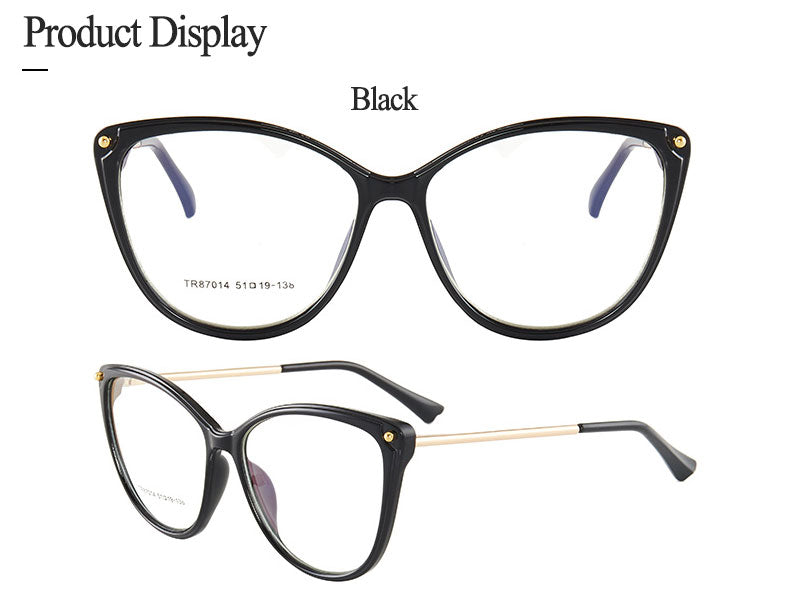 Hotony Women's Full Rim TR 90 Resin Cat Eye Frame Eyeglasses 7014 Full Rim Hotony