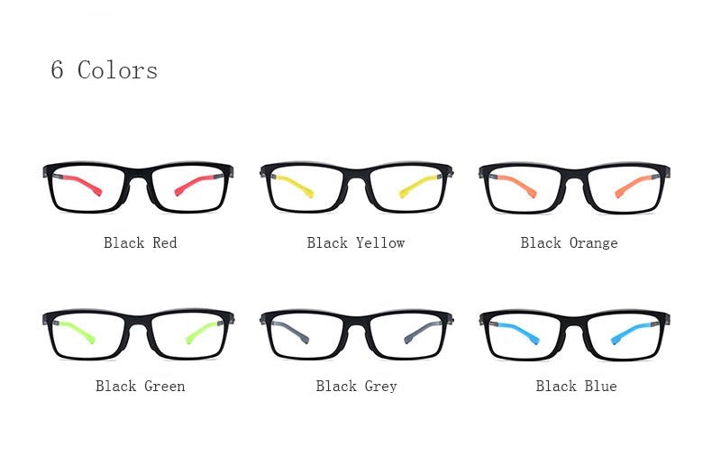 Hdcrafter Men's Full Rim TR 90 Titanium Rectangle Frame Sports Photochromic Custom Lens Eyeglasses 17209 Full Rim Hdcrafter Eyeglasses