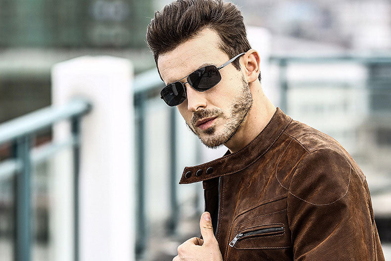 Reven Jate Men's Full Rim Rectangle Alloy Polarized Sunglasses 2458 Sunglasses Reven Jate