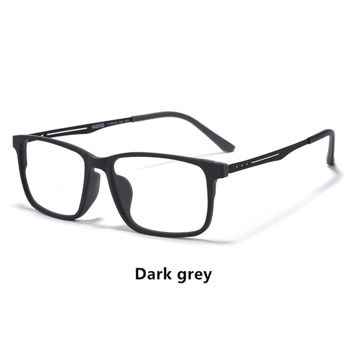 Yimaruili Unisex Full Rim Tr 90 Titanium Eyeglasses 8838 Full Rim Yimaruili Eyeglasses Black gray