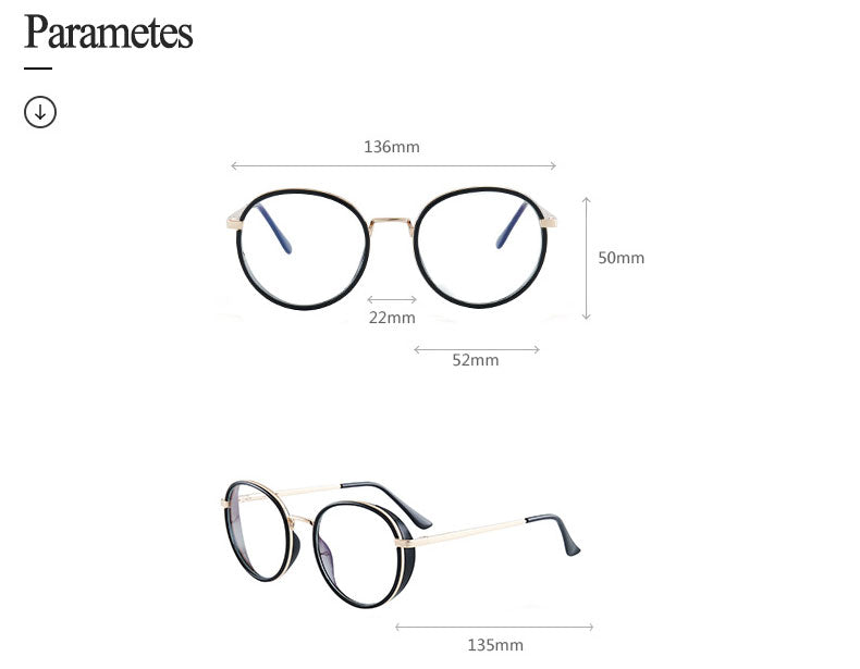 Hotony Women's Full Rim TR 90 Resin Round Frame Eyeglasses 7028 Full Rim Hotony