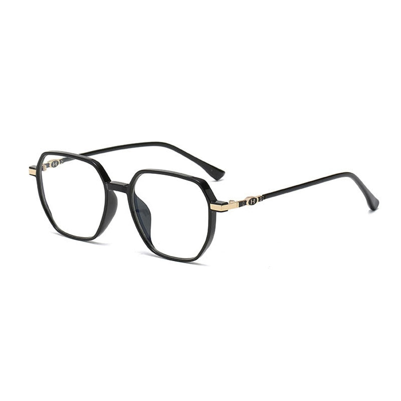 Handoer Unisex Full Rim Polygonal Square Tr 90 Eyeglasses Lk304 Full Rim Handoer