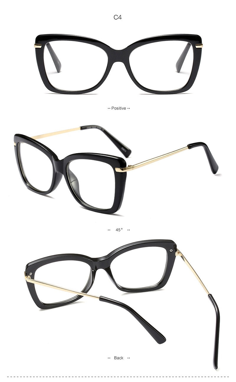 Hotony Women's Full Rim Cat Eye Acetate Frame Eyeglasses 97331 Full Rim Hotony