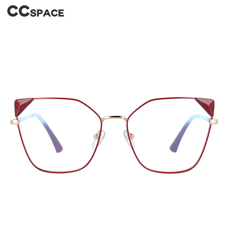 CCspace Women's Full Rim Cat Eye Acetate Alloy Frame Eyeglasses 53143 Full Rim CCspace