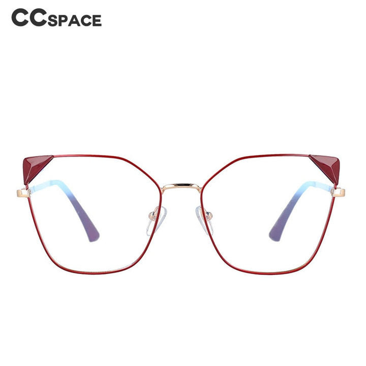 CCspace Women's Full Rim Cat Eye Acetate Alloy Frame Eyeglasses 53143 Full Rim CCspace
