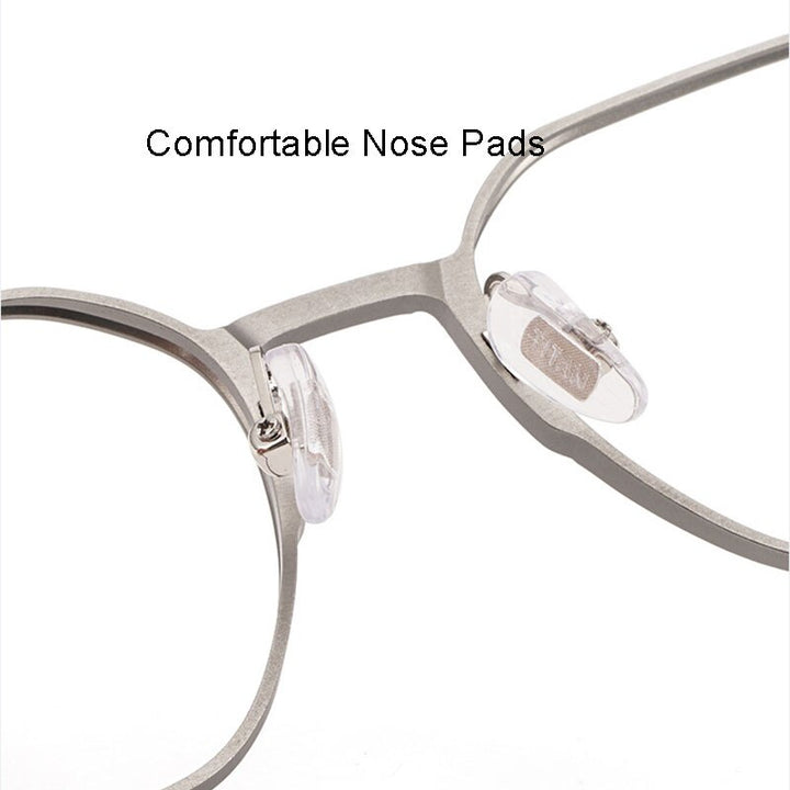 Handoer Unisex Full Rim Polygonal Square Aluminum Magnesium Alloy Eyeglasses 5052 Full Rim Handoer