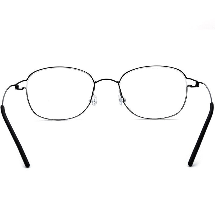 Hdcrafter Unisex Full Rim Round Titanium Screwless Frame Eyeglasses 28618 Full Rim Hdcrafter Eyeglasses