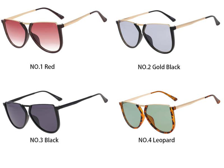 CCspace Women's Full Rim Alloy Polygonal Frame Sunglasses 48041 Sunglasses CCspace Sunglasses