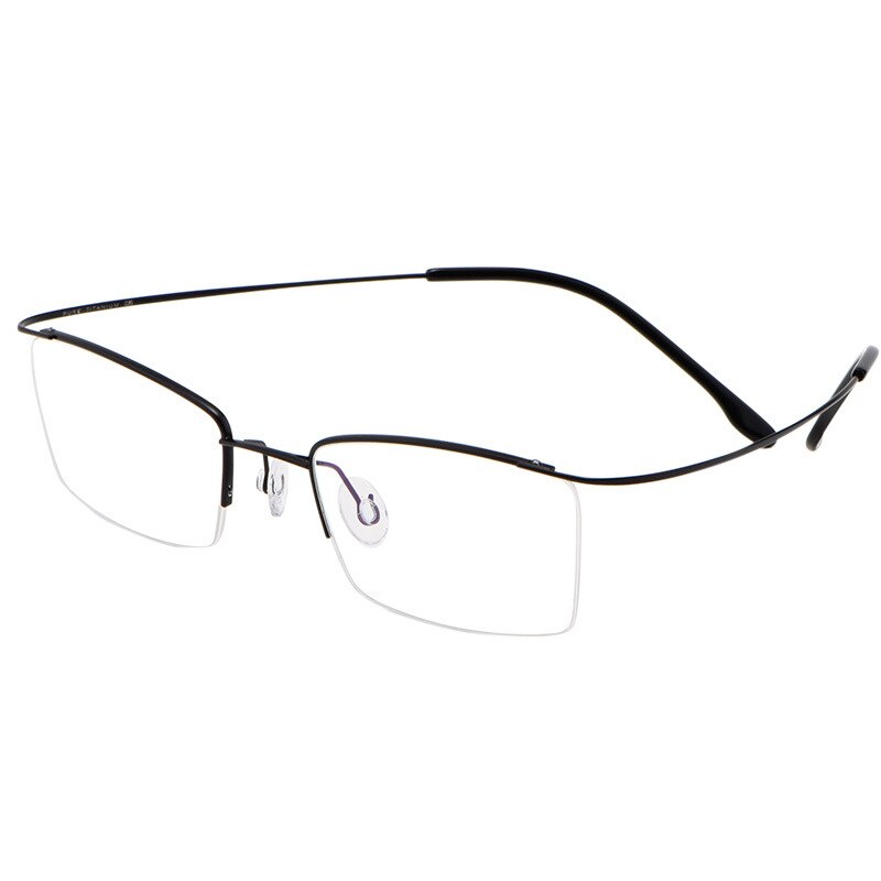 Yimaruili Men's Semi Rim Hinge Free β Titanium Frame Eyeglasses 30004 Semi Rim Yimaruili Eyeglasses