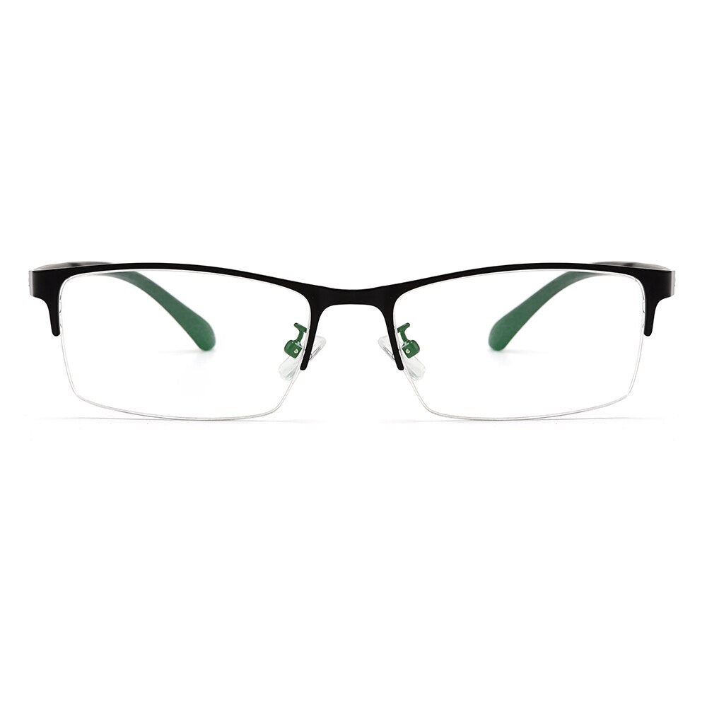 Gmei Men's Semi Rim Rectangle Alloy Eyeglasses S61006 Semi Rim Gmei Optical