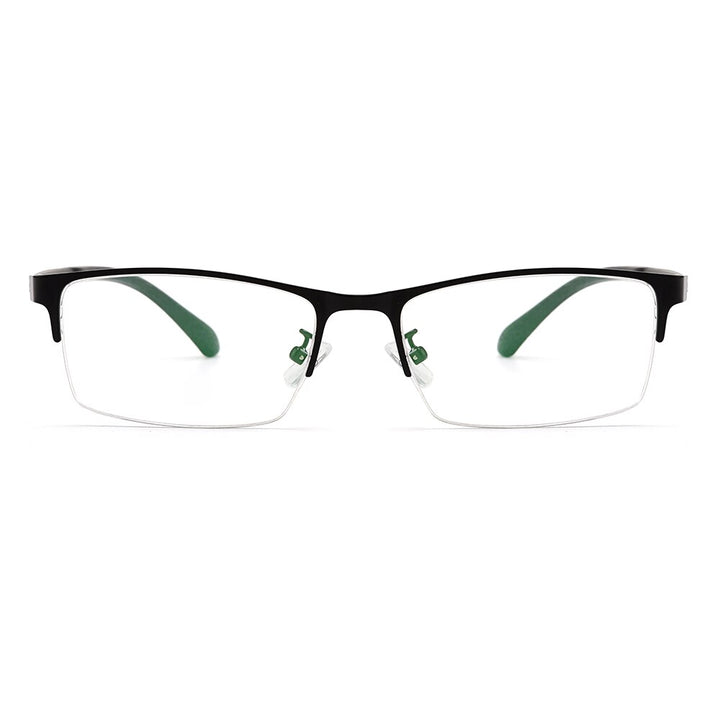 Gmei Men's Semi Rim Rectangle Alloy Eyeglasses S61006 Semi Rim Gmei Optical