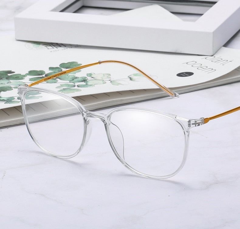 Hotony Unisex Full Rim Square TR 90 Alloy Frame Eyeglasses 2212 Full Rim Hotony