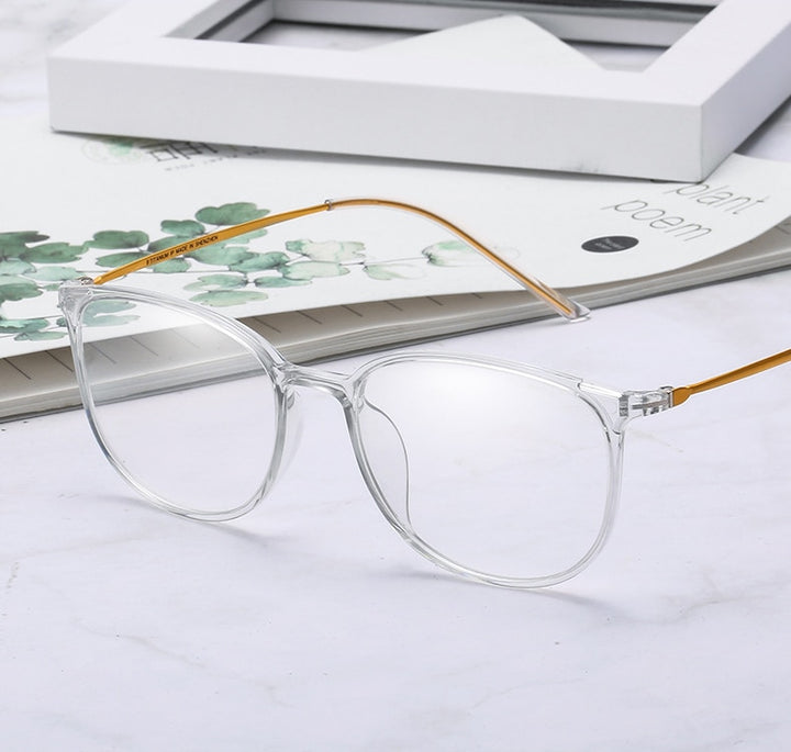 Hotony Unisex Full Rim Square TR 90 Alloy Frame Eyeglasses 2212 Full Rim Hotony