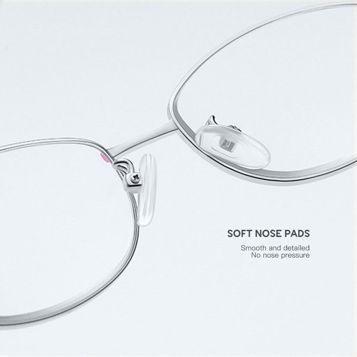 Hotony Women's Full Rim Rectangular Alloy Frame Presbyopic Reading Glasses 9002 Reading Glasses Hotony