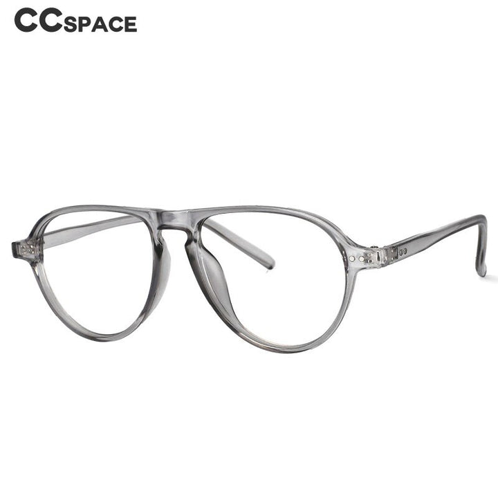 CCspace Unisex Full Rim Oversized Round Resin Frame Eyeglasses 53748 Full Rim CCspace