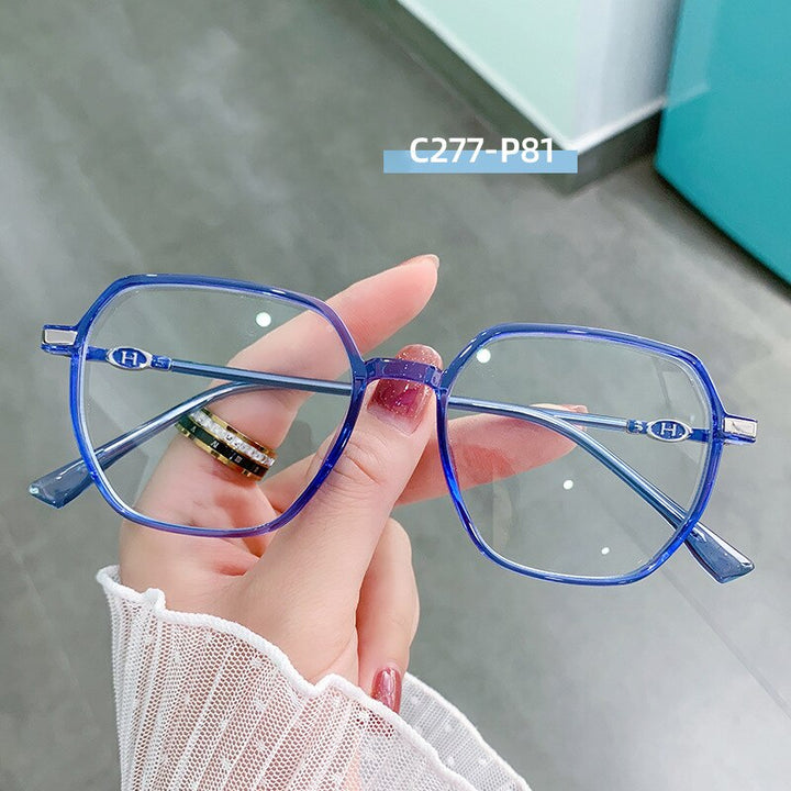 Hotony Women's Full Rim TR 90 Resin Square Frame Eyeglasses Lk304 Full Rim Hotony C277-P81