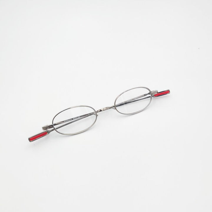 Yujo Unisex Full Rim Small Oval Handcrafted Titanium Reading Glasses 42*23mm Reading Glasses Yujo