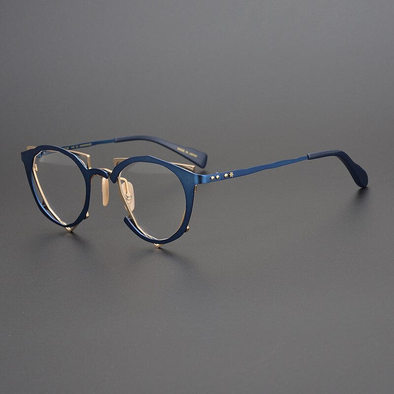 Gatenac Unisex Full Rim Triangle Alloy Frame Eyeglasses Gxyj535 Full Rim Gatenac