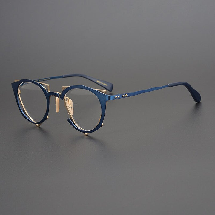Gatenac Unisex Full Rim Triangle Alloy Frame Eyeglasses Gxyj535 Full Rim Gatenac