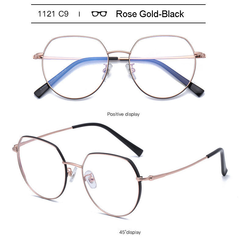 Hotony Unisex Full Rim Alloy Round Frame Eyeglasses 1121 Full Rim Hotony