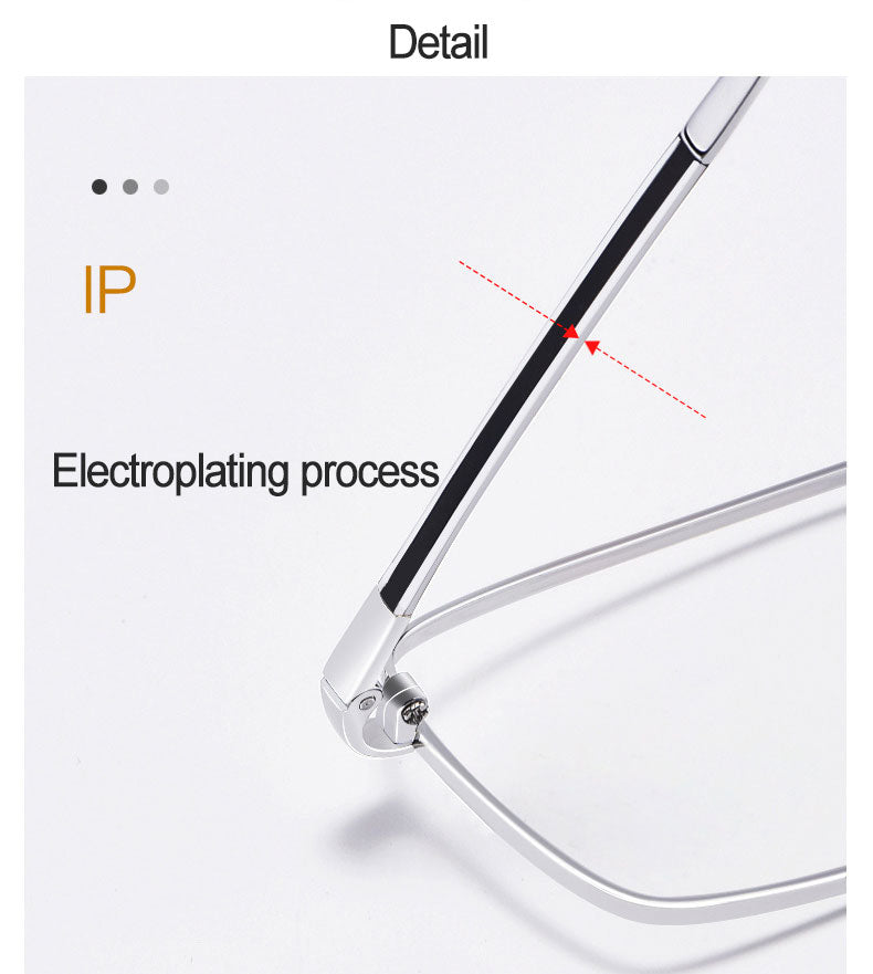 Hotochki Unisex Full Rim Beta Titanium Electro Plated Frame Eyeglasses 10109 Full Rim Hotochki