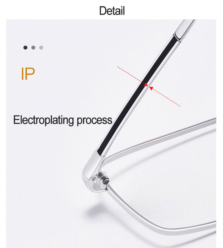 Hotochki Unisex Full Rim Beta Titanium Electro Plated Frame Eyeglasses 10109 Full Rim Hotochki