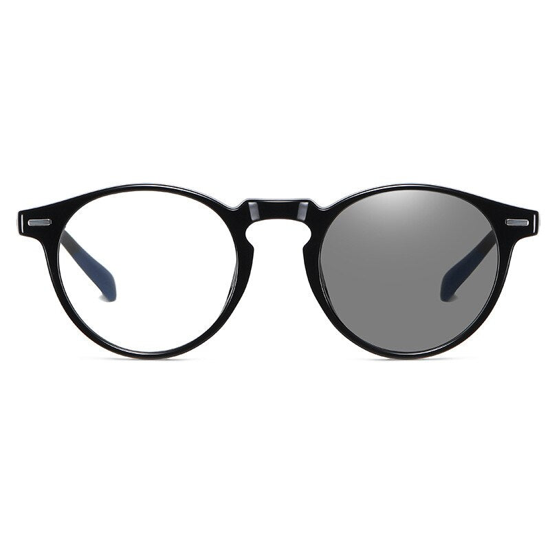 Reven Jate Unisex Full Rim Round Tr 90 Eyeglasses 3512 Full Rim Reven Jate black
