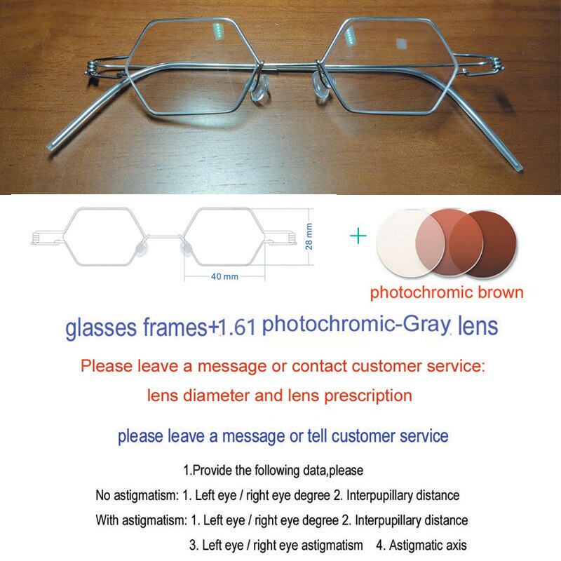 Yujo Handcrafted Unisex Polygonal Stainless Steel Eyeglasses Y002 Full Rim Yujo C5 China
