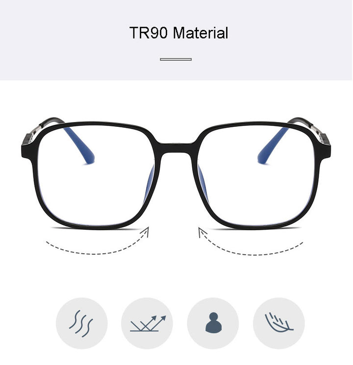 Hotony Unisex Full Rim Round TR 90 Resin Frame Eyeglasses 60152 Full Rim Hotony
