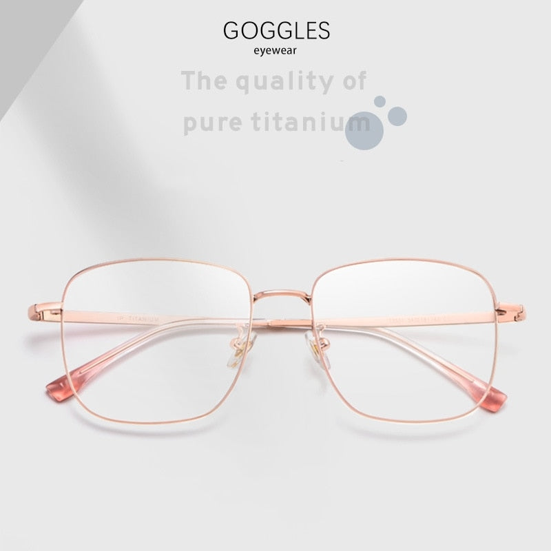 Yimaruili Unisex Full Rim Titanium Round Frame Eyeglasses T3501 Full Rim Yimaruili Eyeglasses