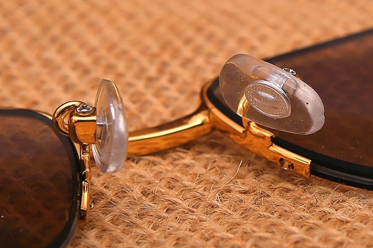 Vazrobe Unisex Semi Rim Rectangle Wood Titanium UV400 Sunglasses 3757 Sunglasses Vazrobe