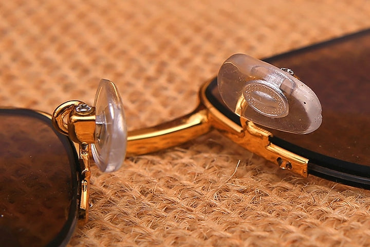 Vazrobe Unisex Semi Rim Rectangle Wood Titanium UV400 Sunglasses 3757 Sunglasses Vazrobe