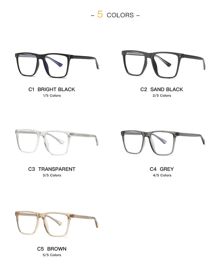 Hotochki Women's Full Rim Square TR-90 Resin Frame Eyeglasses 2023 Full Rim Hotochki