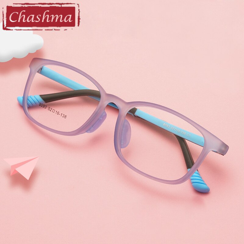 Chashma Ottica Children's Unisex Full Rim Square Tr 90 Titanium Eyeglasses 8093 Full Rim Chashma Ottica